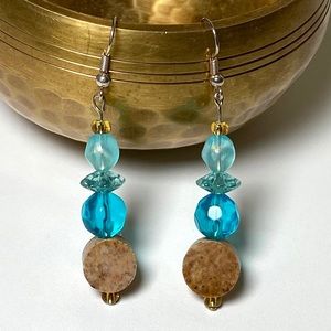 Handmade Earrings - Stone Bead Dangle